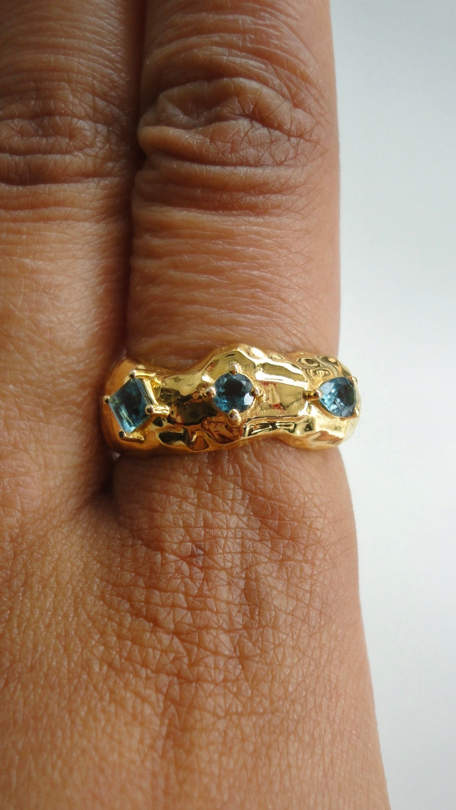 London Blue Topaz Wavey Ring