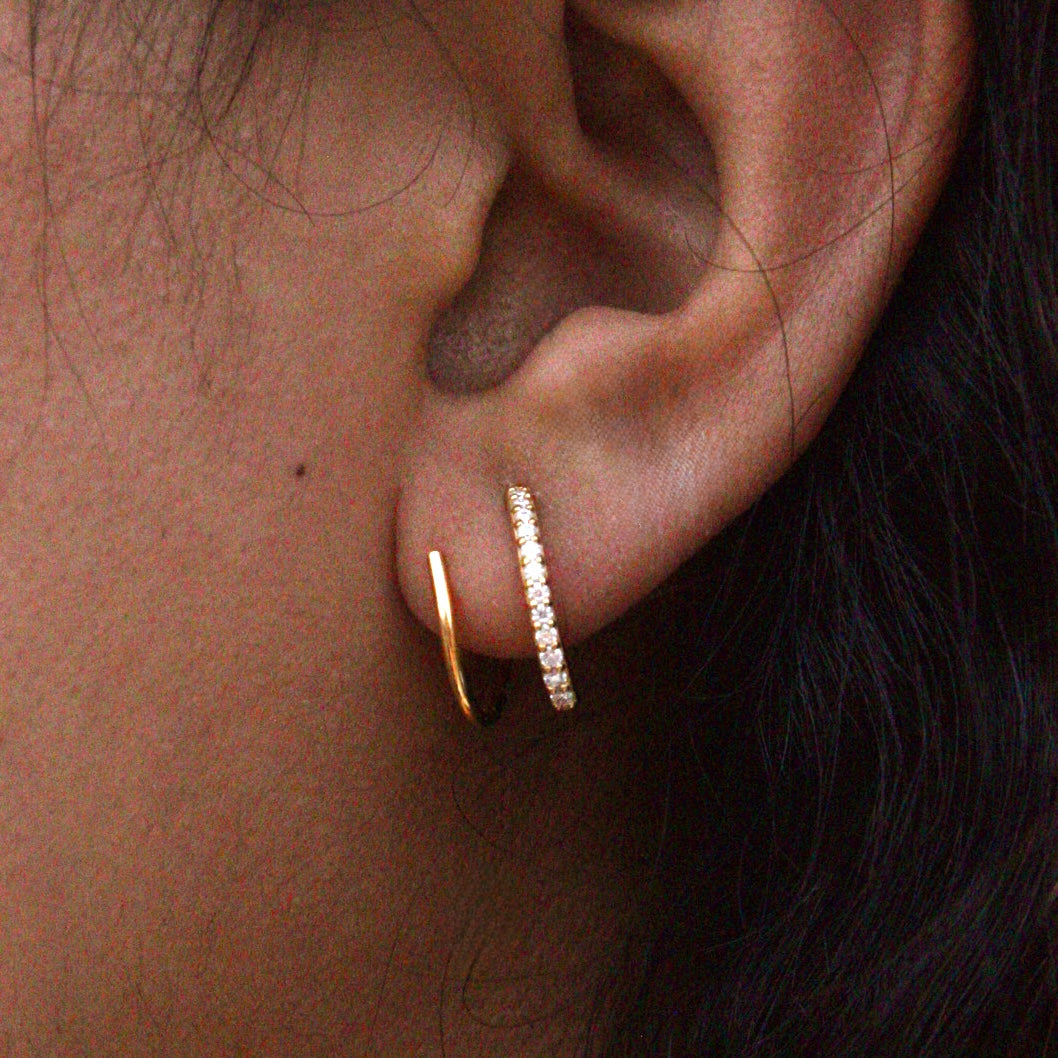 Moissanite Twist Earring