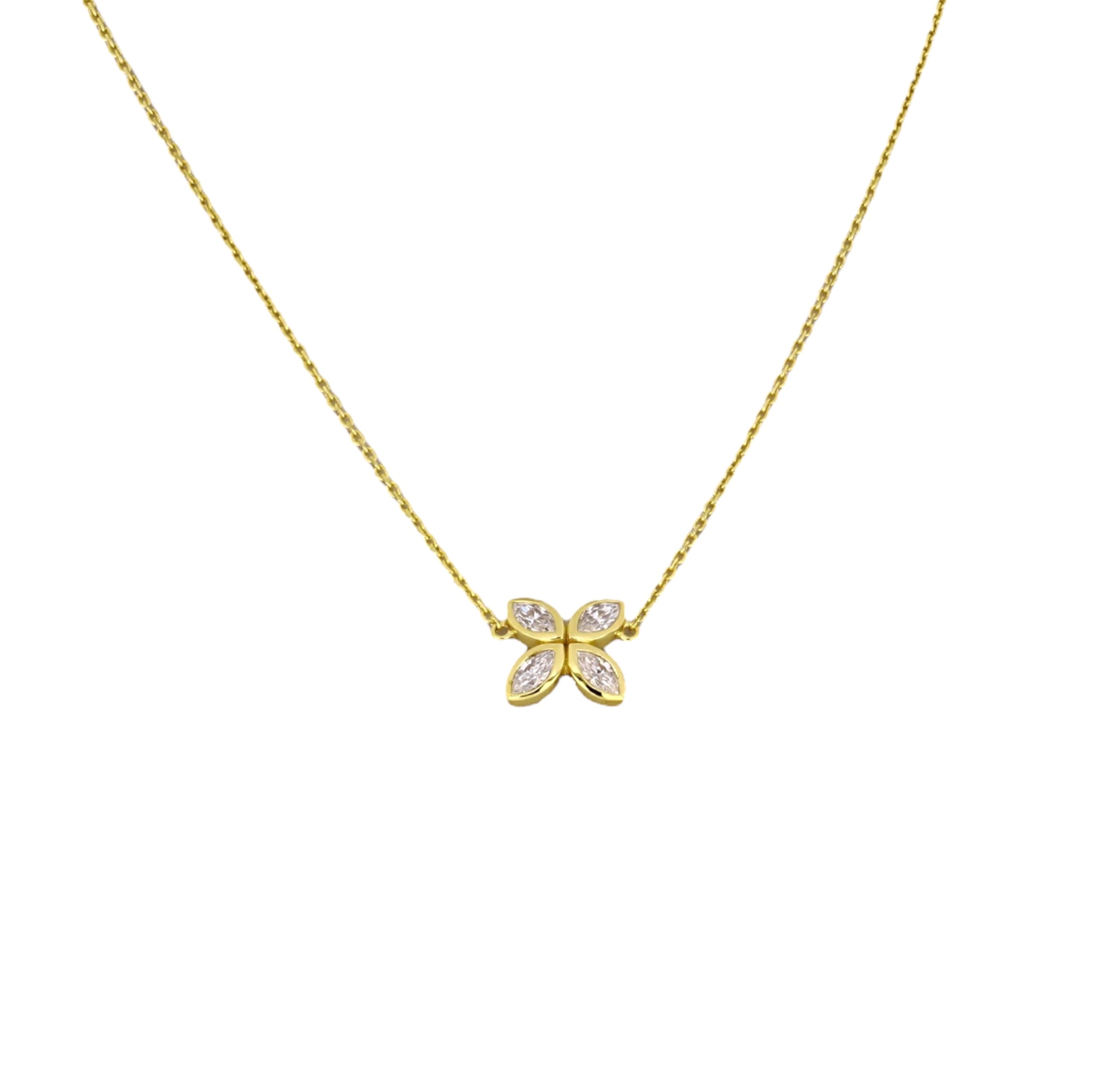 Moissanite Flower Necklace