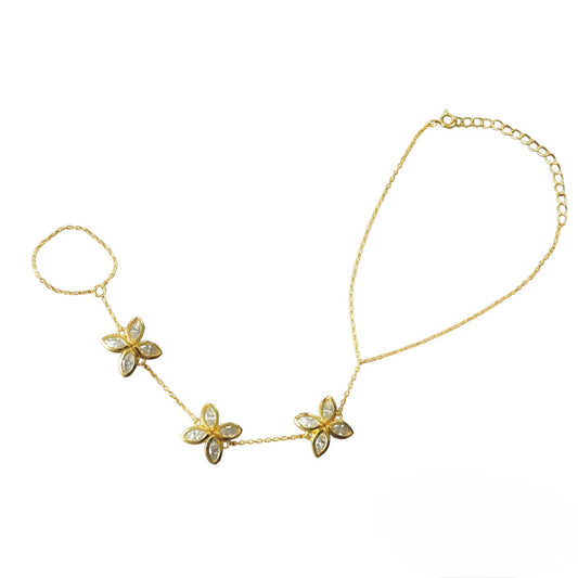 Moissanite Flower Handchain