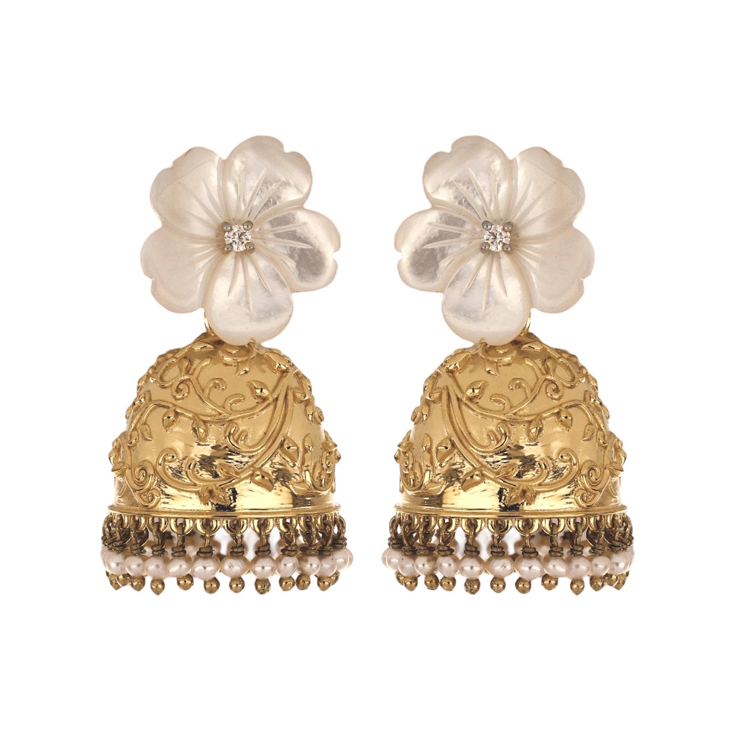 Mother of Pearl Sakura Detachable Jhumka