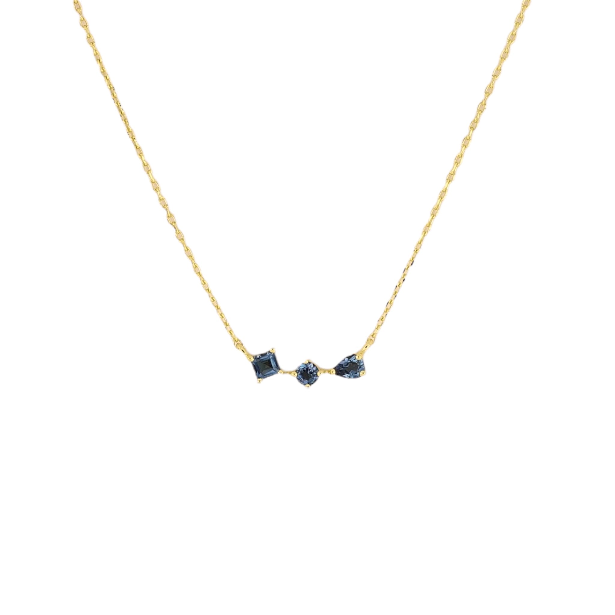 London Blue Topaz Asymetrical Necklace
