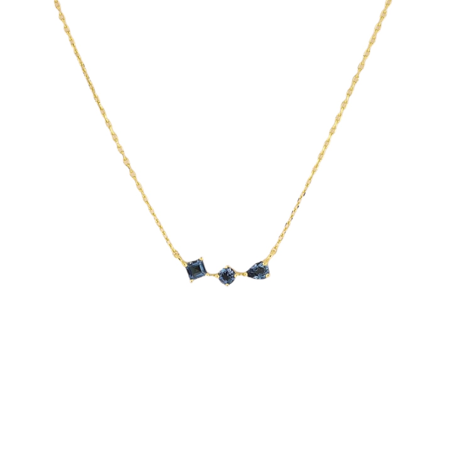 London Blue Topaz Asymetrical Necklace