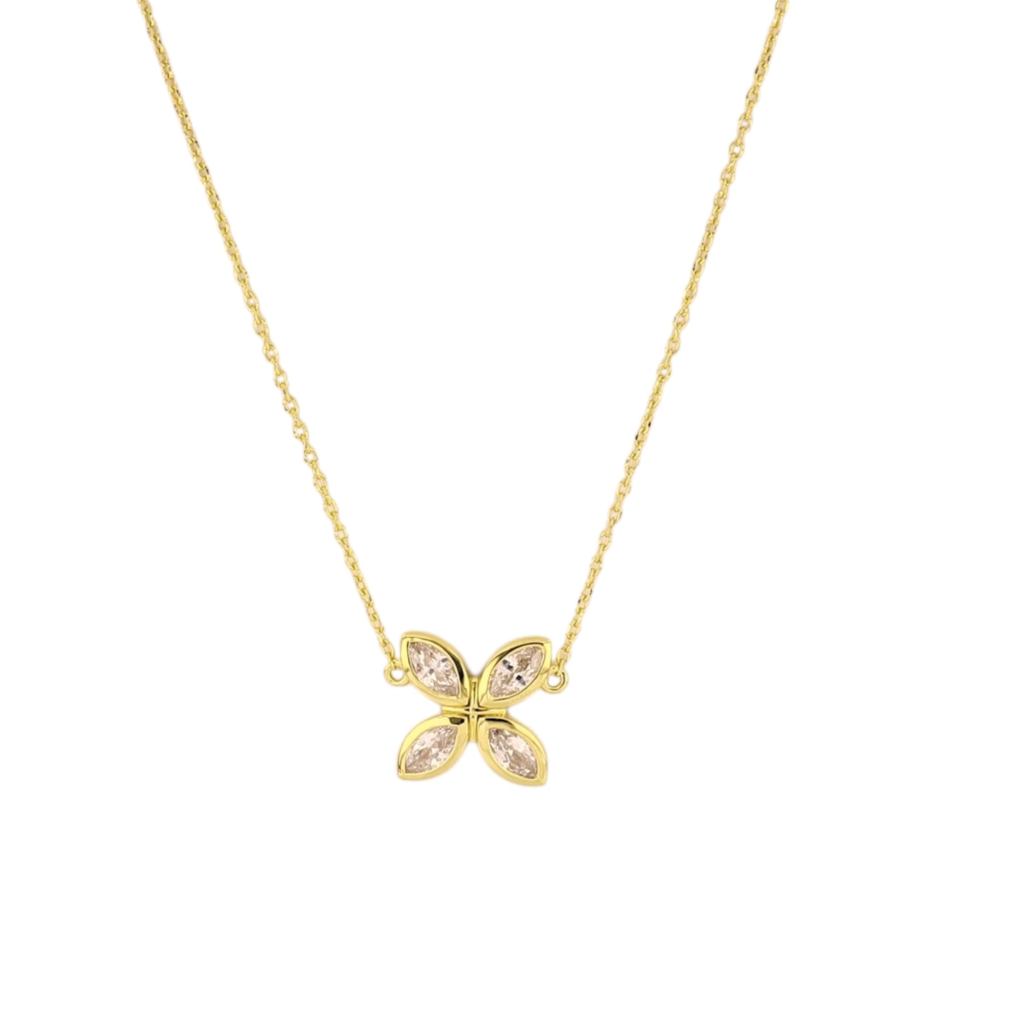 Moissanite Flower Necklace